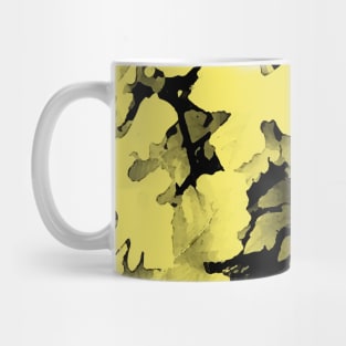 Fallen leaves, yellow, tan, gold, fall, autumn, leaves, pattern, leaf, botanical, xmas, christmas, spring, holidays, summer, tropical, Mug